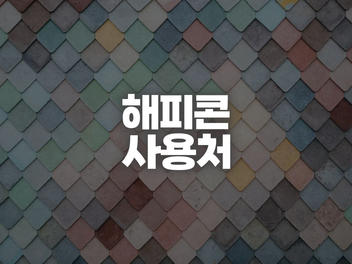 해피콘 사용처 확인부터 잔액 활용까지